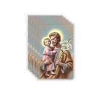 Shepherd's Grace Saint Joseph Laminated Prayer Cards - 5 Pack Catholic Holy Cards, Prayer to Saint Joseph, Durable Laminated Devotional Cards, 4.5 x 2.75 Inches