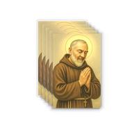 Shepherd's Grace Saint Padre Pio Prayer Cards Laminated 5-Pack