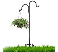 Shepherds Hooks For Outdoor - 51.1 in Metal Bird House Pole, Heavy Duty Sand Bird Feeder Hangers Light PoleShepherd's Hook, /7.09x7Hook, Outdoor Lawn/Garden Bracket, Iron Stand, Hooks, Bend Hooks,