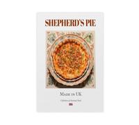 Shepherd's Pie on Maiolica Tile Plate Canvas Poster Wall Art Decor Print Picture Paintings for Living Room Bedroom Decoration 16" L X 24" W