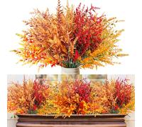 SHEPIN 12 Bundles Artificial Autumn Bouquet Artificial Flower Autumn Flowers Plants Autumn Decoration Artificial Flowers Balcony Plants Autumn Branches Grass for Outdoor Indoor Table Balcony