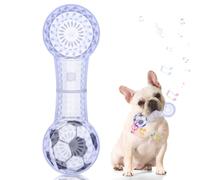 Shepinsky Indestructible Dog Chew Toys with Squeaker and Football Inside, Durable Puppy Toys for Small Medium Dogs, Perfect for Playtime, Training, Birthday (Soccerbone Puple, S)