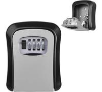 Sheporse Key Safe Wall Mounted, Key Lock Box Outdoor, Key Box with 4 Digit Combination, Waterproof and Security Lockbox, Key Safe Outside for Home Garage School Elderly Parents Key Cabinet