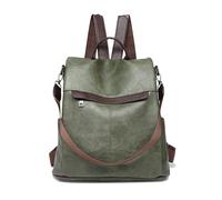 shepretty Women's Backpack Anti-Theft Shoulder Bag Multifunctional School Bags, 099-0298pu-green, M
