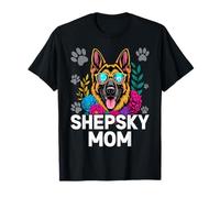 Shepsky Mom German Shepherd Husky Mix Dog Owner T-Shirt