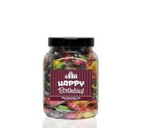Sherbet Fruits 1.4kg Medium Sweet Jar - A Personalised Gift Jar Filled with Your Favourite Retro Sweets! (Happy Birthday)
