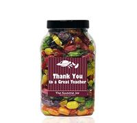 Sherbet Fruits 1.8kg Large Sweet Jar - A Personalised Gift Jar Filled with Your Favourite Retro Sweets! (Thank You to a Great Teacher)