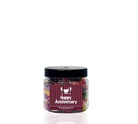 Sherbet Fruits 550g XSmall Sweet Jar - A Personalised Gift Jar Filled with Your Favourite Retro Sweets! (Happy Anniversary)