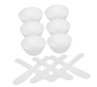 SHERCHPRY 1 Set DIY Silicone Mask Mixing Bowls Facial Mask Bowls with Spatulas for Skincare and Hair Oil Application Durable Easy to Clean Versatile Mixing Container