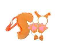 SHERCHPRY 1 Set Squirrel Costume Set Adorable Animal Headband with Ears Tail Bow Tie for Parties Halloween and Cosplay Cute Decorative Accessories for Adults