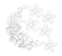 SHERCHPRY 100 Pairs Clear Eyeglass Nose Pads Push-in Replacement Pieces for Glasses Frames Soft Transparent Plastic Cushioned Anti-Slip Nose Bridge Pads for Comfortable Long-Term Wear