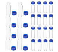 SHERCHPRY 100 Pcs Transparent 2ml Glass Sampling Vials with Hole Caps and Silicone Seals Small Glass Bottles Suitable for Laboratory and Sample Storage