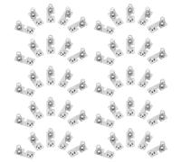 SHERCHPRY 100pcs AA Battery Contact Spring Plates Stainless Steel Positive to Negative Terminals 24x10mm for DIY Electronics Battery Holder Replacement