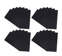 SHERCHPRY 100pcs Black Aluminium Business Cards 0.2mm Thin Engraved Smooth Blank Name Cards for DIY Professional Networking and Business Use