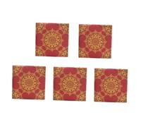 SHERCHPRY 100pcs Burgundy Red Wedding Banquet Napkins 33x33cm Disposable Printed Paper Napkins for Dinner Party Table Setting 5pcs Paper Placemats Set
