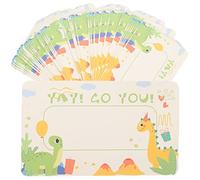SHERCHPRY 100pcs DIY Multi-function Scratch off Cards for School Rewards, Classroom Incentives, and Student Prizes - Dinosaur World Design with 100 Protective Films, Compact Scratch Reveal