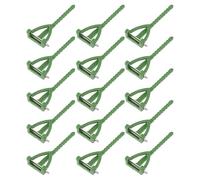 SHERCHPRY 100Pcs Green Plastic Triangle Brooch Pins DIY Corsage Making Material Wedding Boutonniere Safety Pins for Bridegroom Clothes and Floral Decorations