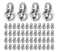 SHERCHPRY 100pcs Mini Silver Metal Craft Bells Pendant with Smooth Edges, Safe Small Bell Charms for DIY Jewellery Making, Doll Clothes Accessories, for Bracelets and New Year Decor