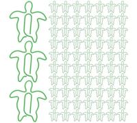 SHERCHPRY 100pcs Mini Turtle Paper Clips Ocean Theme Strong Cute Small Clips for Journals, Notebooks, and Document Fastening in Office and School Use