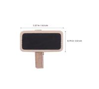 SHERCHPRY 100Pcs Mini Wooden Chalkboard Clips 1.57" X 0.79" Rectangular Erasable Blackboard Tags for Photo Display, Table Numbers, Food Labeling, Classroom and Office Use