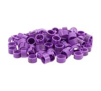 SHERCHPRY 100pcs Purple Plastic Pigeon Leg Rings for Identification and Weatherproof Use, Numbered Bird Foot Rings for Pigeon Racing Events and Quail, Sturdy Clip-on Poultry Bird Leg Bands