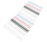 SHERCHPRY 10pcs 19mm Plastic Spiral Binding Coils for 30-Hole Loose-Leaf Notebooks, Multi-Color Binder Spines Set with Black, White, Light Blue, and Rose Pink for Office, School, and Home