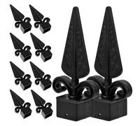 SHERCHPRY 10pcs Black Plastic Fence Post Caps Decorative Fence Topper Covers for Garden and Yard to Prevent Weathering Fit Gate Frame Sides