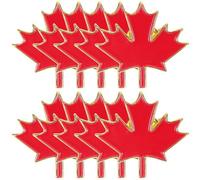 SHERCHPRY 10pcs Canada Maple Leaf Lapel Pin Canadian Country Red Enamel Canadian National Flag Lapel Pins Clothing Hat Bag Accessories for Birthday