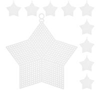 SHERCHPRY 10pcs DIY Plastic Mesh Sheets Large Pentagon Craft Grid for Crochet Projects Bag Accessories Cross-Stitch Canvas for Needlepoint and DIY Crafting