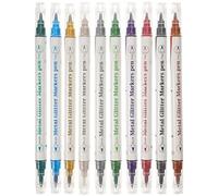 SHERCHPRY 10pcs Double Ended Nail Art Pens Set for DIY Nail Designs Graffiti Dotting Brush Tool for Floral Patterns Fine Drawings