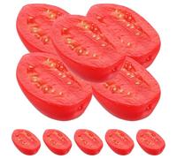 SHERCHPRY 10pcs Fake Artificial Vegetable Fake Half Cherry Tomato Decorations Simulation Food Models Pvc Decorative Not Prone to Fading Realistic Natural Design for Preschool Education