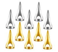 SHERCHPRY 10pcs Metal Finger Rings for Hair Braiding Styling Durable Claw Accessories Versatile Hair Parting Tools for Cosplay Professional Use