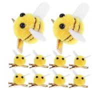 SHERCHPRY 10pcs Mini Bee Hair Clips for Women Hollow Out Barrettes Vibrant Colors Secure Non Slip Clamps for Spring Parties and Daily Styling Accessories