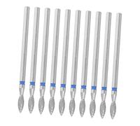 SHERCHPRY 10pcs Nail Drill Bits with Open Pocket Design Efficient Cuticle Remover and Polishing Attachments for Pre-manicure Nail Care Individually Packaged for Home and Salon Use