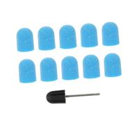 SHERCHPRY 10pcs Nail Polisher Caps Set with Replacement Sanding Caps and Grinding Drum Wear-resistant Heat-resistant Manicure Tool for Dead Skin and Callus Removal Portable Lightweight for