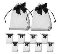 SHERCHPRY 10pcs Organza Drawstring Bags Party Favor Bags Foil for Candy Storage Mesh