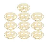 SHERCHPRY 10pcs Reusable Silicone Face Mask Covers Sheet Mask Wrap for Skin Care Stretchable Prevent Evaporation Enhance Moisturizing Facial Cover for Home Spa Salon Use