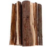 SHERCHPRY 10pcs Rustic Wood Fireplace Logs for Indoor Use, Realistic Brown Decorative Firewood, Faux Campfire Wood Sticks for Holiday Decoration and Creating Cozy Atmosphere