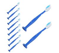 SHERCHPRY 10pcs Self-harm Toothbrush Soft Manual Toothbrush for Adults Portable Mini Suction Cup Institutional for Mental Hospital Uses