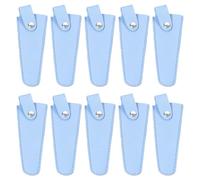 SHERCHPRY 10pcs Sky-Blue Scissor Tip Covers Sheath for Hairdressing Scissors Protective Slip-Resistant Sewing Embroidery Quilting Craft Tool Organizer Portable for Salon and Home Use