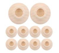 SHERCHPRY 10pcs Unfinished Wood Candle Holders 28x60mm Hand-Painted Craft Wooden Tea Light Candle Stands Natural Wood Pedestal for Home Decoration and Wedding Ornaments