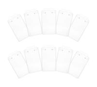 SHERCHPRY 10Pcs Vertical ABS Id Card Badge Holders 4X2 Inch Double-Sided Proximity Card Sleeves for Office School Business Event Use