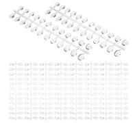 SHERCHPRY 12 Sets Nail Samples Medium Fake Nails Oval Shape for Manicure Training Sample Chart Salon Supplies Practice Tools