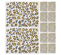 SHERCHPRY 12pc Leopard Print Hydro Dip Wrap Temporary Leopard Immersion Printing Film Body Stickers for Women Party Favors Beach Days Casual Style Accessories