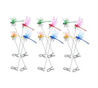 SHERCHPRY 12pcs Artificial Dragonfly Hat Clips Lightweight Realistic Decorative Pole Ornaments for Outdoor Garden Patio Secure Sturdy Attachment Red Green Yellow Blue
