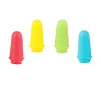 SHERCHPRY 12PCS Food-Grade Silicone Finger Sleeves Heat-Proof Industrial Finger Covers Skidproof Protective Caps Mixed Sizes for Crafting and Hot Glue Gun Work