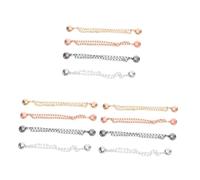 SHERCHPRY 12pcs Magnetic Clothing Clips Adjustable Pant Clips with Strong Magnets and Secure Chain Design for Women Trousers Shirts Dresses Quick No-sew Hem Adjusters to Preserve Fabric