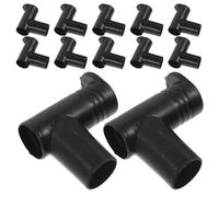 SHERCHPRY 12pcs Plastic Right Angle Clothes Rack Connector for 22mm Tube Diameter, Dual Channel Design, Effortless Assembly and Windproof Feature, Suitable for Home and Outdoor Use