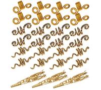 SHERCHPRY 130pcs Braiding Hair Accessories Dreadlock Charms for Women Durable Hair Jewels Various Styles Eye Catching Braid Decorations