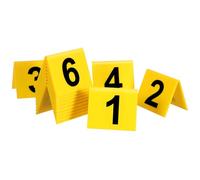 SHERCHPRY 15 Pcs Crime Scene Evidence Markers Triangular Plastic Desk Signs Numbers 1 to 15 Use Stable Placement for Forensic Investigation